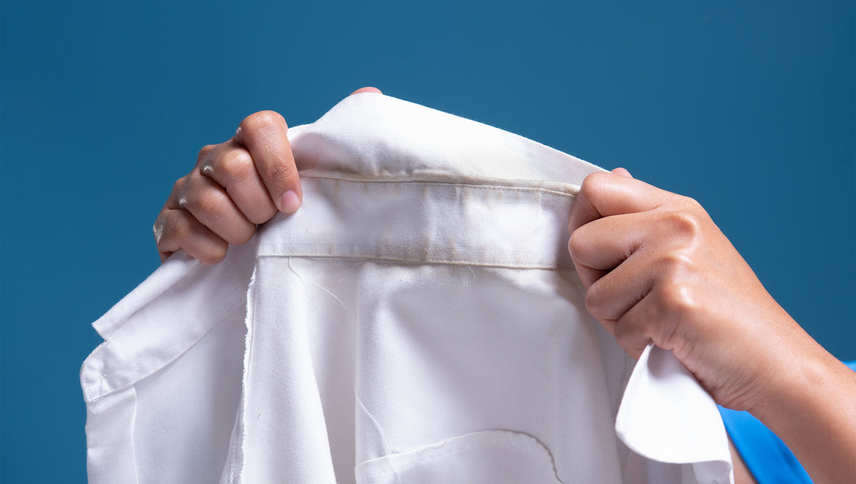 Simple eucalyptus oil hack for shirt collar stains