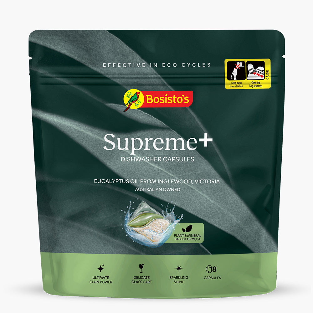 Bosisto's Supreme+ Dishwasher Capsules 18 pack