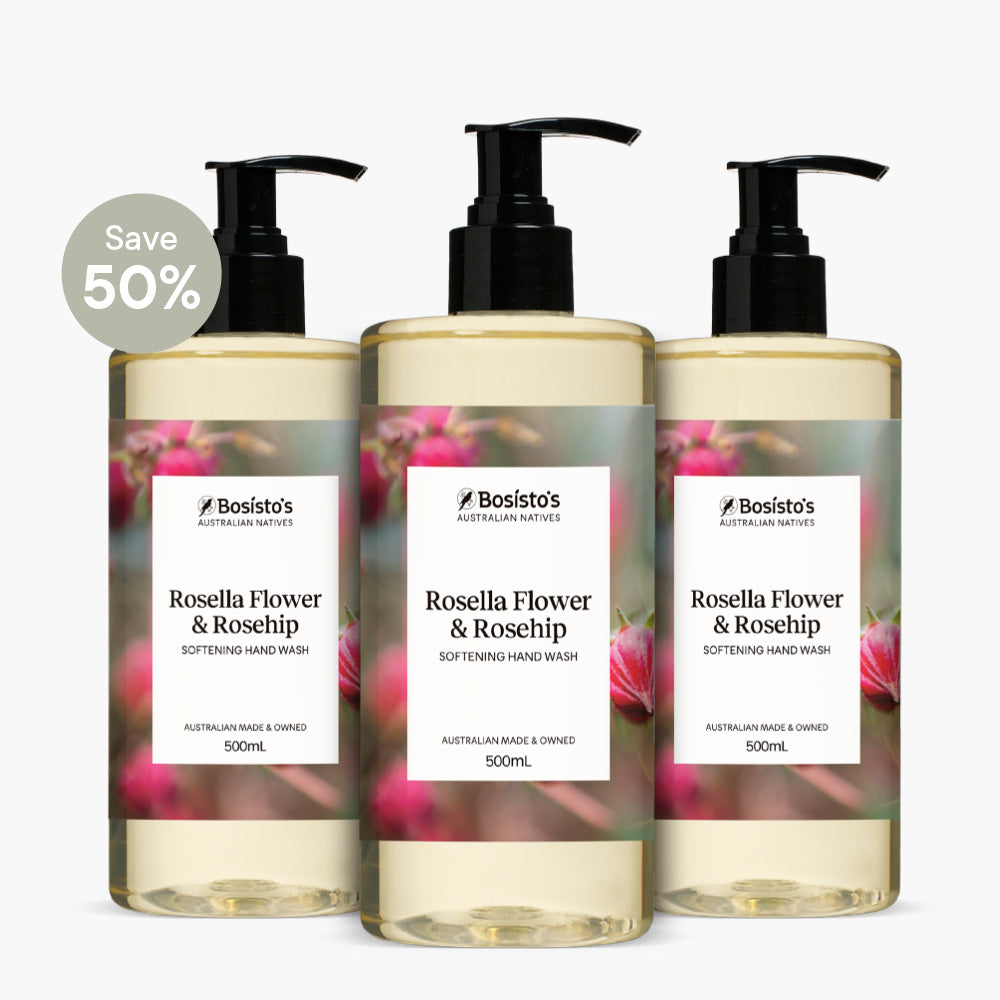 Rosella Flower & Rosehip Softening Hand Wash 500mL - Pack of 3