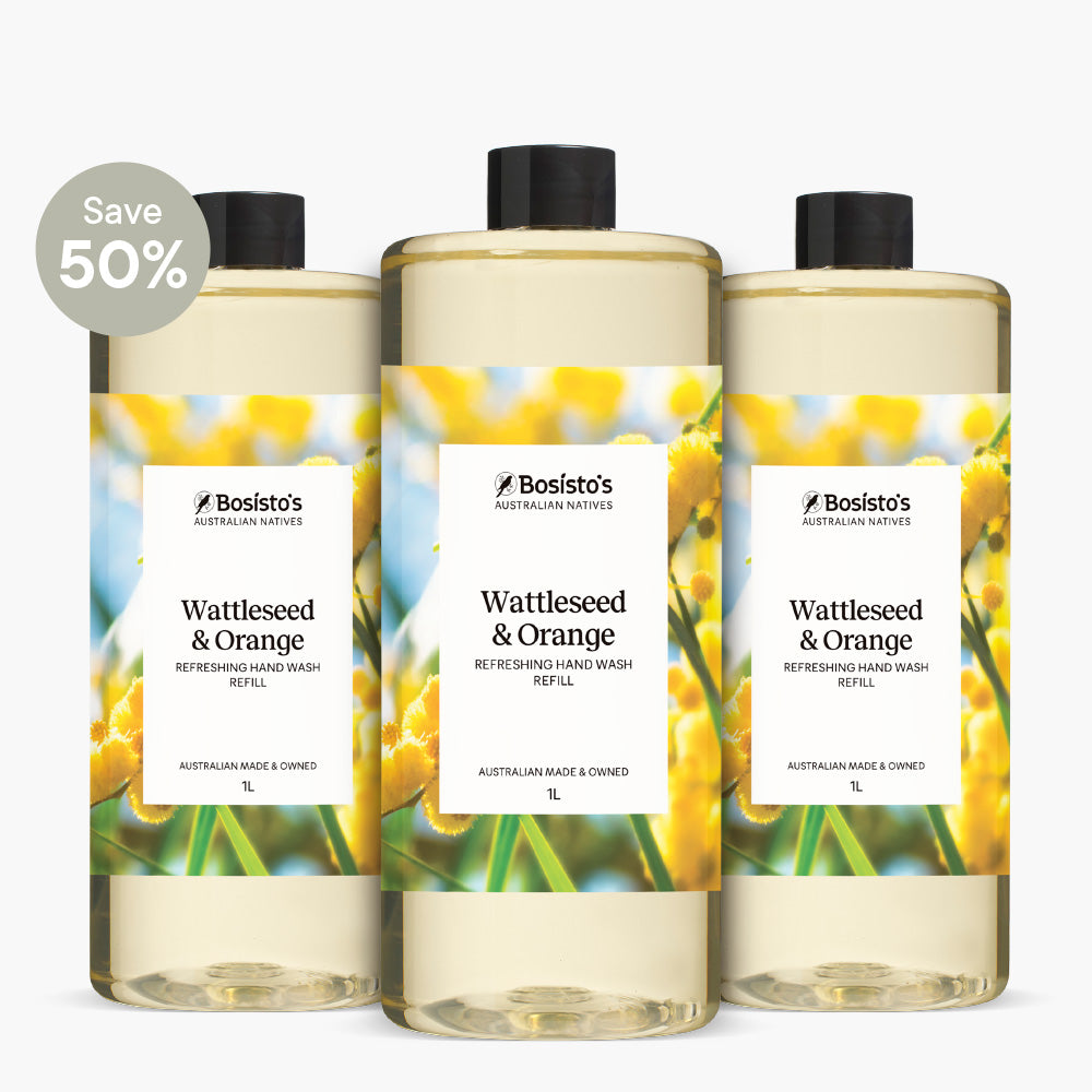 Wattleseed & Orange Refreshing Hand Wash Refill 1L - Pack of 3