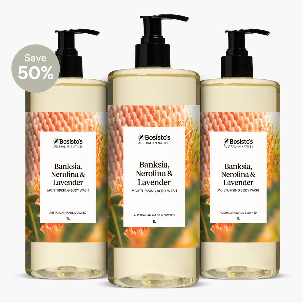 Banksia, Nerolina & Lavender Moisturising Body Wash 1L - Pack of 3